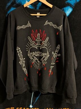 Custom Hand Painted "Tattoo Flash" Sweatshirt Crewneck